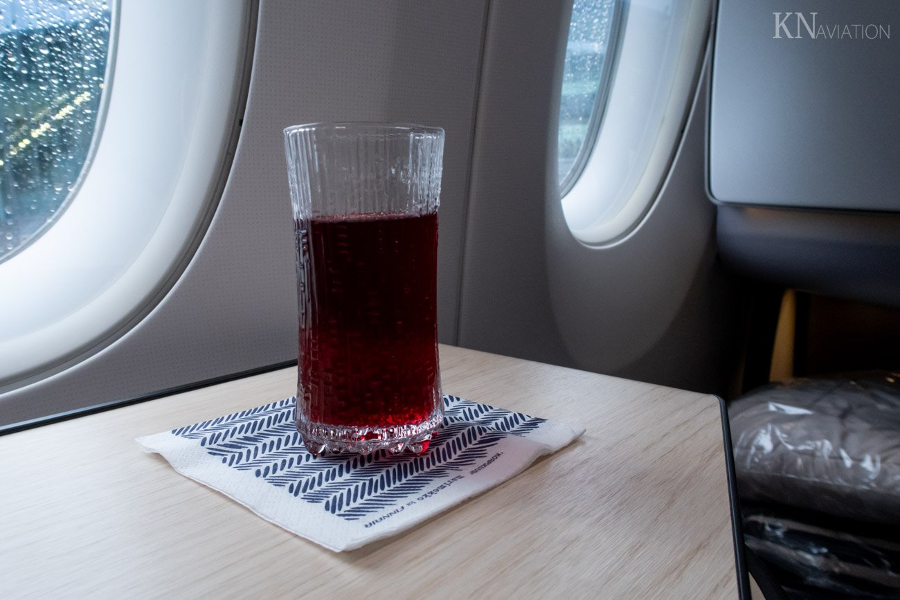 Finnair Long-Haul Business Class Welcome Drink