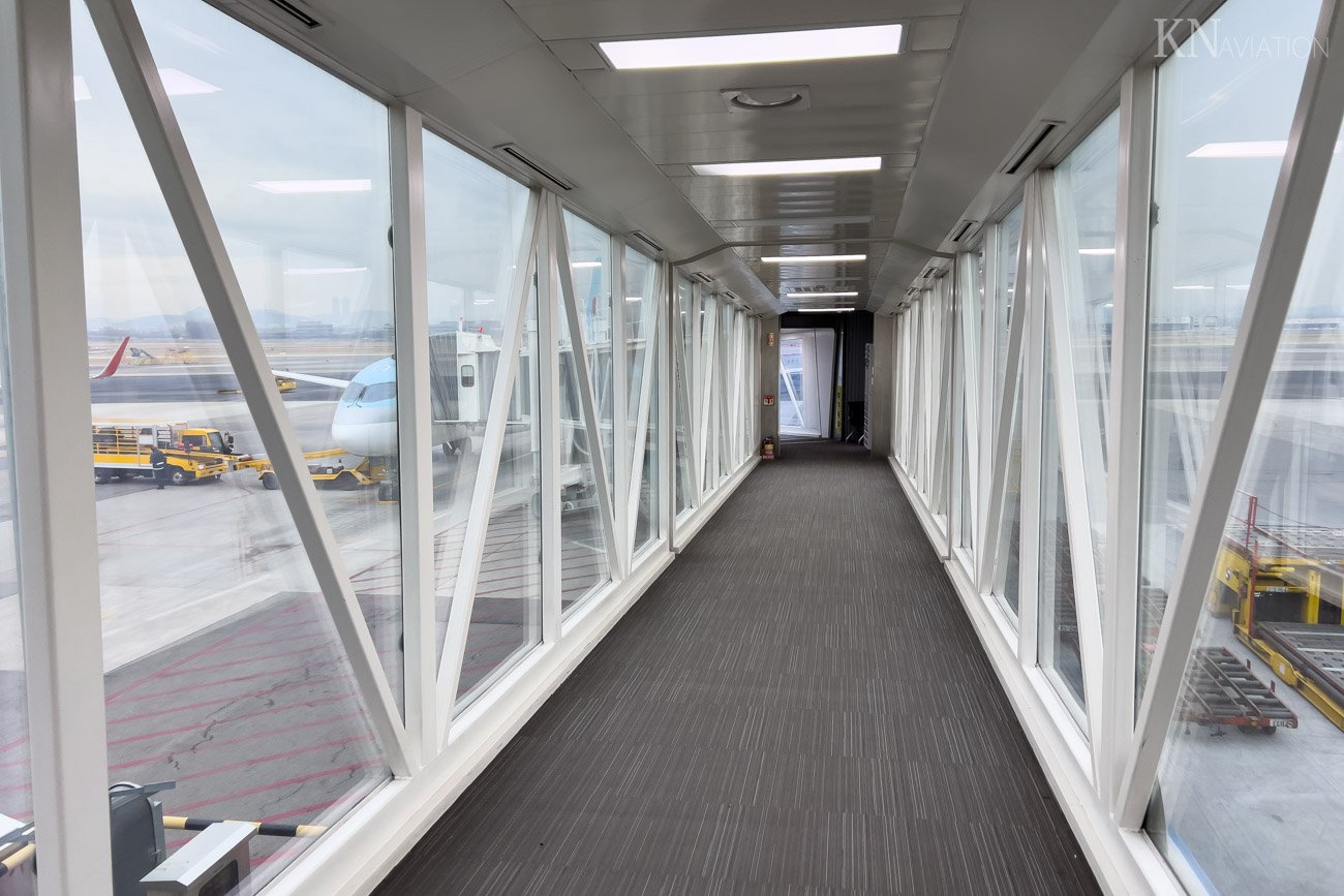 Boarding Korean Air A220