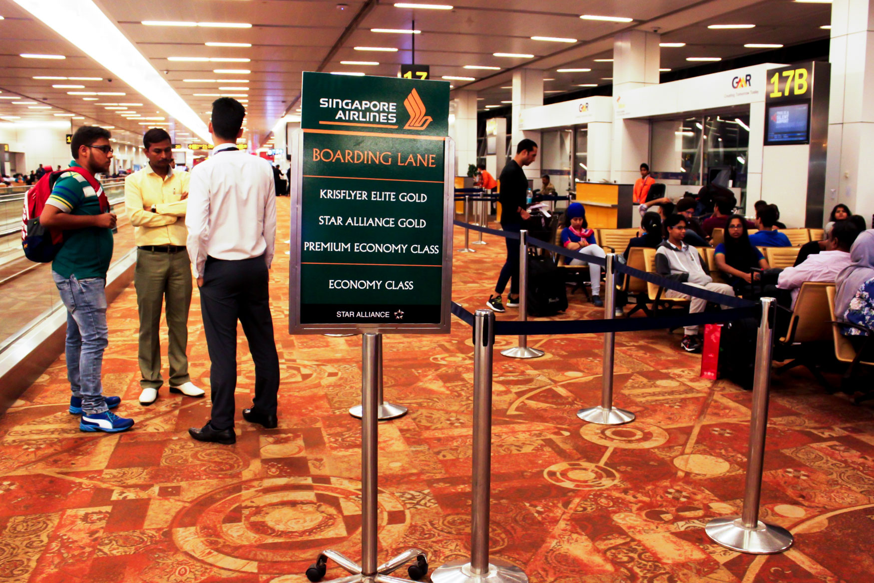 Singapore Airlines Boarding at Delhi
