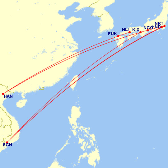 VietJet Japan Network